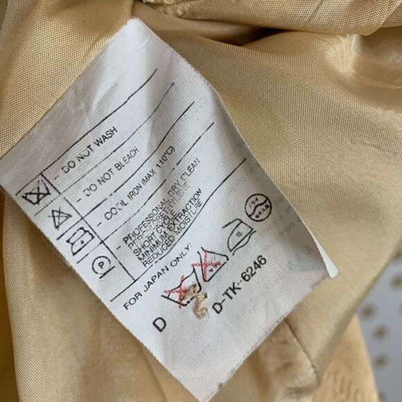 GIORGIO Armani Vintage Floral Silk Blazer Yellow - Picture 5 of 5